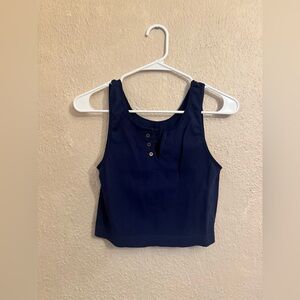 Elegant Navy Sleeveless Tank Top